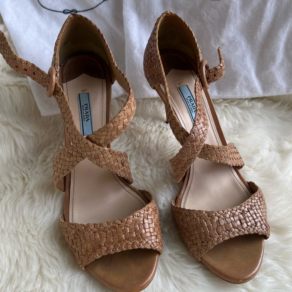 PRADA strappy heels size 38.5